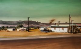 THE POST OFFICE ON ROUTE 66 2016 100 x 150 cm oil on canvas