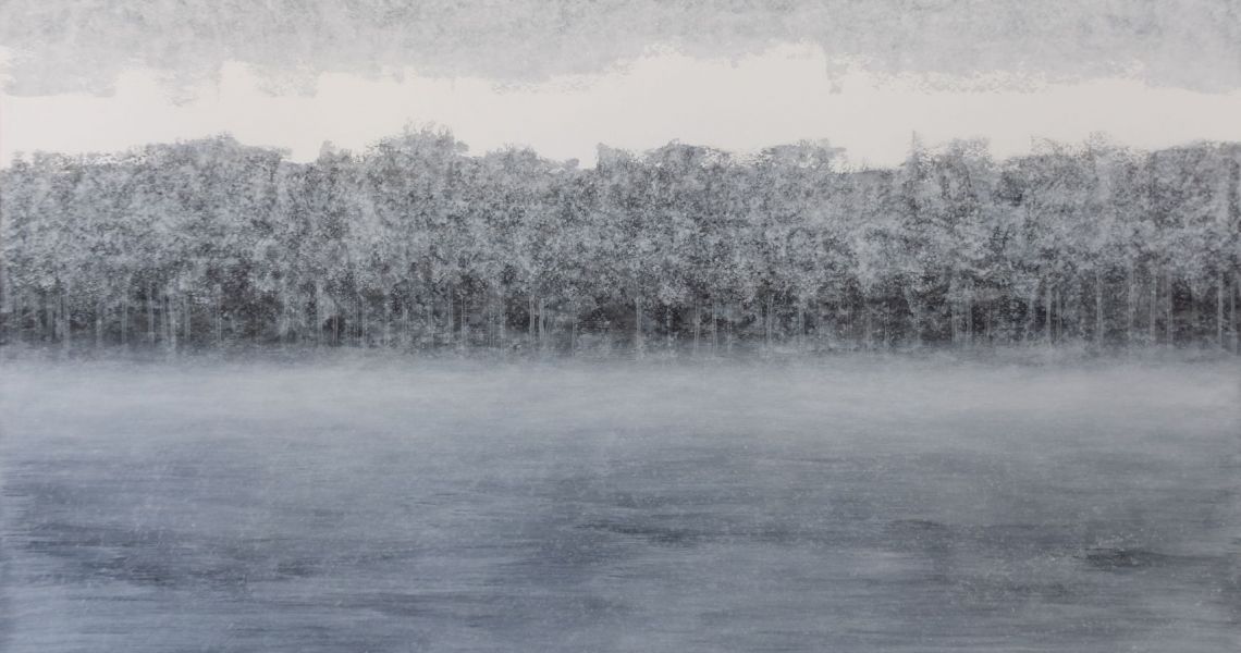 Dyspersja XXVII 90x130 cm akryl na plotnie 2018